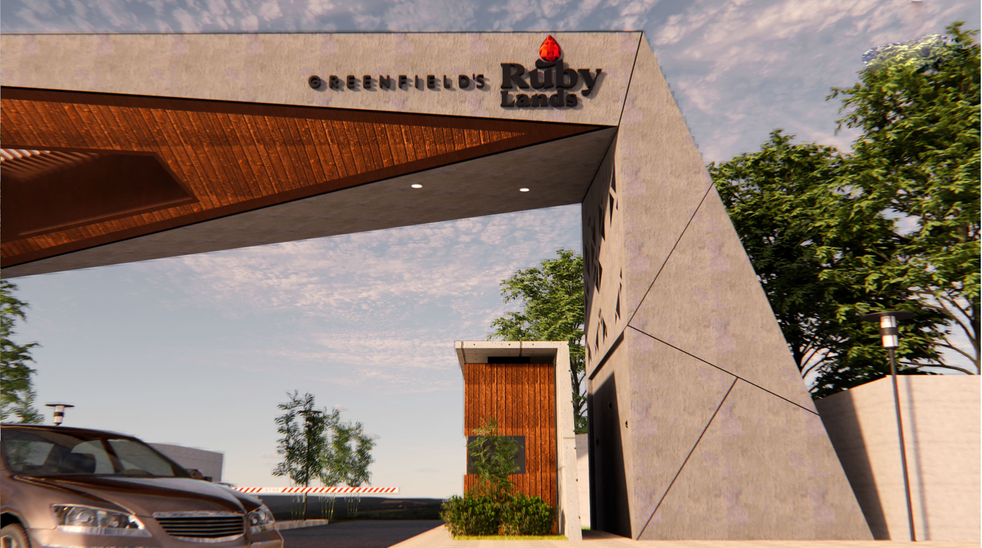 Ruby land entrance image two - Green Field Housing India